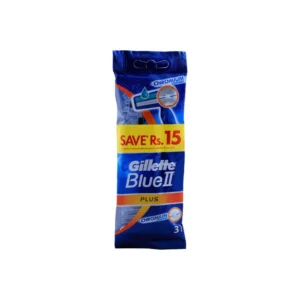 GILLETTE BLUE II RAZOR 3PC 2 BLADE - Image 1