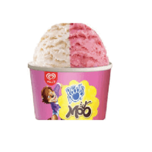 Walls Strawberry and Vanilla Moo Cup Ice Cream 60ml - Image 1