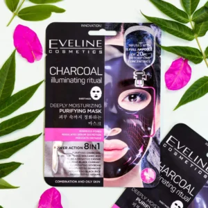 EVELINE SHEET MASK CHARCOAL ILLUMINATING RITUAL - Image 1